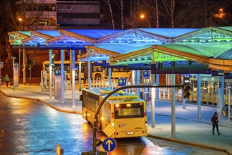 Ruhrbahn trams, at Essen-Steele S-Bahn station, interface between rail transport and tram and bus