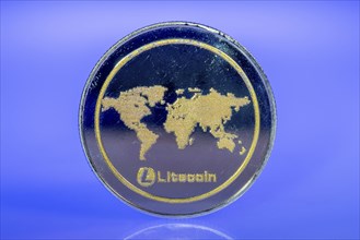 Litecoin, LTC, cryptocurrency, symbol coin, optical placeholder for the digital currency,