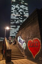 Stairs from the banks of the Main, Weseler Werft to Eyssenstraße at the building of the European