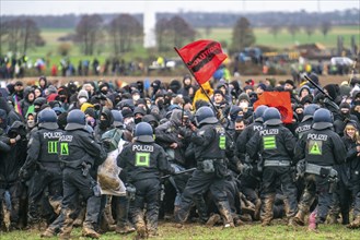 Violent clashes between thousands of demonstrators and the police, after a demonstration against