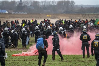 Violent clashes between thousands of demonstrators and the police, after a demonstration against