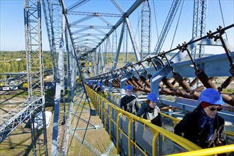 The F60 overburden conveyor bridge visitor mine is located on Bergheider See near the village of