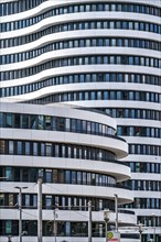 Modern office building in the Media Harbour on the Rhine, Düsseldorf, North Rhine-Westphalia,