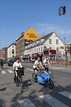 The Nørrebro district in Copenhagen, lively, multicultural and student neighbourhood, main street