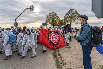 Protest action against the demolition of the village of Lützerath in the Rhenish lignite mining