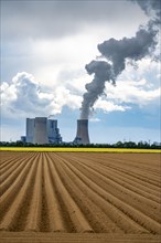 Neurath lignite-fired power station, near Grevenbroich, RWE Power AG, Rhenish lignite mining area,