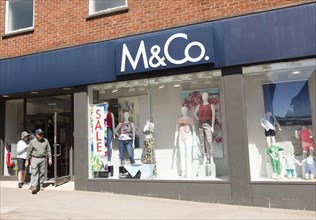 M&Co clothes shop sale, Woodbridge, Suffolk, England, UK