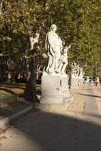 Statues of Spanish monarchs, Plaza de Oriente, Madrid, Spain, Europe