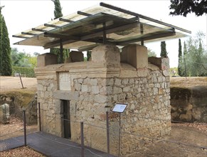 Columbarios Roman burial ground funerary mausoleums, Merida, Extremadura, Spain, Europe