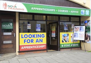 Nova training apprenticeships advice shop, East Dereham, Norfolk, England, UK