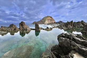 Porto Moniz, northwest of Madeira Island, natural volcanic basin, hiking holidays, panoramic views,