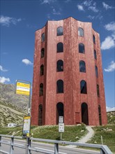 Theater tower on highest point of Julier mountain pass, Switzerland, Europe