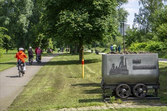 Ruhr promenade and cycle path in Essen-Steele, all Bergwerks Lore, North Rhine-Westphalia, Germany,