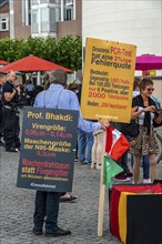 Demonstration against the Corona measures, compulsory masks, etc., in Düsseldorf Germany