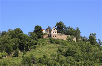 Castle ruins on the Schlossberg, Königsberg in Bavaria, Königsberg i.Bay, town in the district of