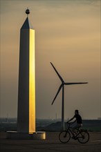 Evening atmosphere on the Hoheward spoil tip, the largest spoil tip in the Ruhr area, between