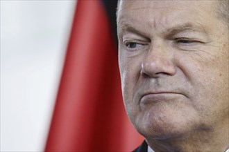 Olaf Scholz, Federal Chancellor, during a press conference in Berlin, 28 August 2024