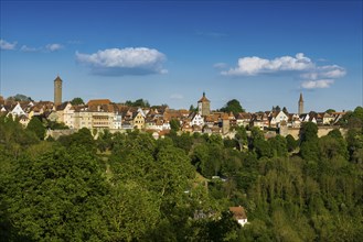 Medieval town, Rothenburg ob der Tauber, Romantic Road, Franconia, Bavaria, Germany, Europe