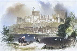 Windsor Castle England in the 19th century From The National and Domestic History of England by