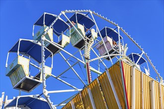 Nostalgic Ferris wheel, Oktoberfest, Festwiese, Theresienwiese, Munich, Upper Bavaria, Bavaria,