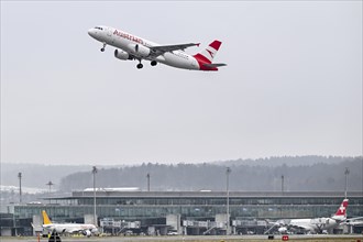 Aircraft Austrian Airlines, Airbus A320-200, OE-LBL, Zurich Kloten, Switzerland, Europe