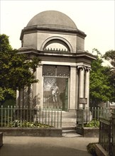 Burns Mausoleum, Dumfries, Scotland, Historic, digitally restored reproduction from a 19th century