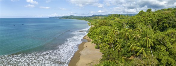 Panorama, Marino Ballena National Park, Osa National Park, dream beach and sea of the South