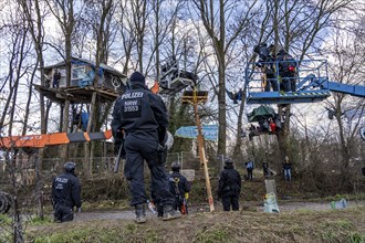 Beginning of the eviction of the Lützerath hamlet, camp of climate activists and squatters, at the