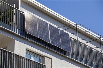 Balcony power station on a new apartment block