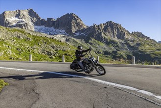 A favourite leisure activity for motorcyclists is a tour over winding Alpine passes. Furka Pass,