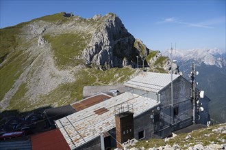 Karwendelbahn mountain station, Karwendelgebirge, Mittenwald, Werdenfelser Land, Upper Bavaria,