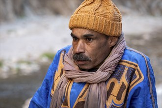 Portrait, Berber, traditional clothing, Morocco, Africa