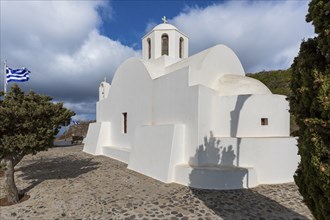 Santorini, Imerovigli, Agios Markos Chapel, Cyclades, Greece, Europe