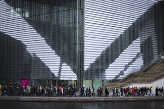 BERLIN, Germany, FEBRUARY 03: Demonstration at the Reichstag building under the motto 'We are the