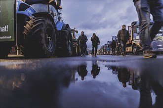 Road blockades in the centre of Berlin, taken as part of the farmers' protests in Berlin, 15.01