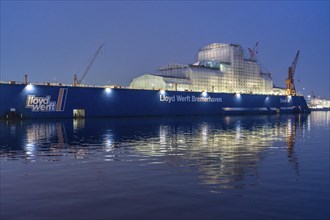 Lloyd Werft Bremerhaven in the overseas harbour of Bremerhaven, Lower Saxony, Germany, Europe