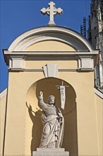 Sculpture of Christ at St John's Chapel, completely rebuilt in 1766, Regensburg, Upper Palatinate,