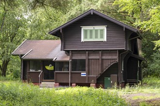 Villa Ludwig, Norwegian wooden house, historic villa, garden monument spa gardens, Wyk, Föhr, North