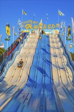 White-blue slide, Munich slide, Oktoberfest, Festwiese, Theresienwiese, Munich, Upper Bavaria,