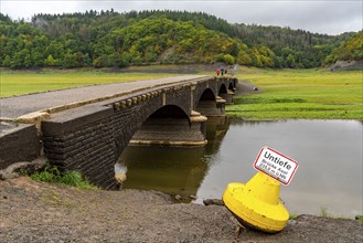 The Edersee, near Waldeck, the third largest reservoir in Germany, currently has only just under