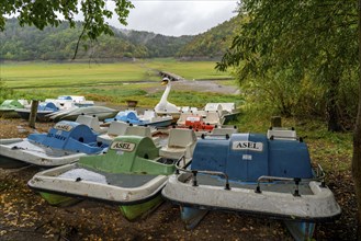 The Edersee, near Waldeck, the third largest reservoir in Germany, is currently only 13% full, the