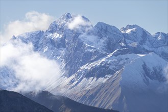 Mountain panorama from Laufbacher-Eckweg to Großer Widdersten, 2533m, Allgäu Alps, Vorarlberg,