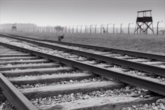 Railways, Nazi concentration and extermination camp, Auschwitz II Birkenau, Poland, Europe