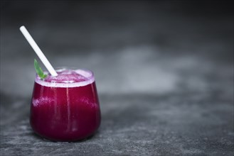 Fresh beetroot juice in glass