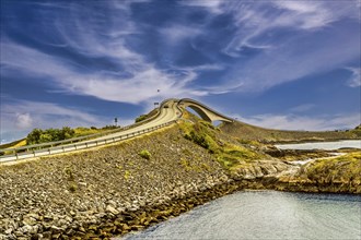 Storseisund Bridge, Atlantic Road, Atlanterhavsveien, Karvag, Vevang, West Coast, Norway, public