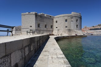 Fortress in the Port of Dubrovnik, Dalmatia, Croatia, Europe