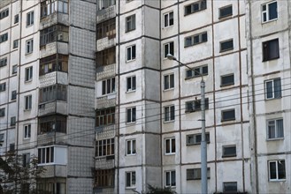 Old residential building in Belgorod, Russia, Europe