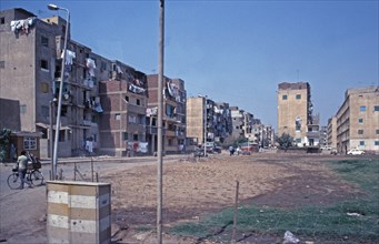 Residential buildings, Cairo, Egypt, September 1989, vintage, retro, old, historic, Africa