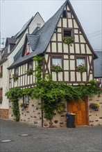 Typical half-timbered house in Ernst, Landkreis Cochem-Zell, Mosel Valley, Moselle valley,