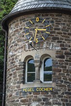 Old building for a pegel, water level gauge, in Cochem, Rhineland-Palatinate, Germany, Europe